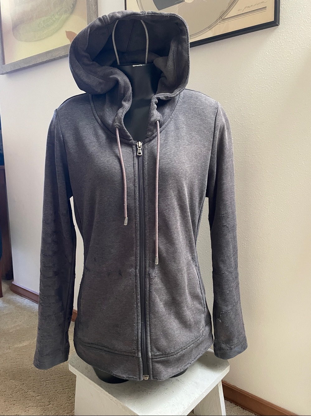 UGG Distressed Full-Zip Hoodie